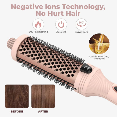 3-in-1 Negative Ion Two PTC Heaters Thermal Brush