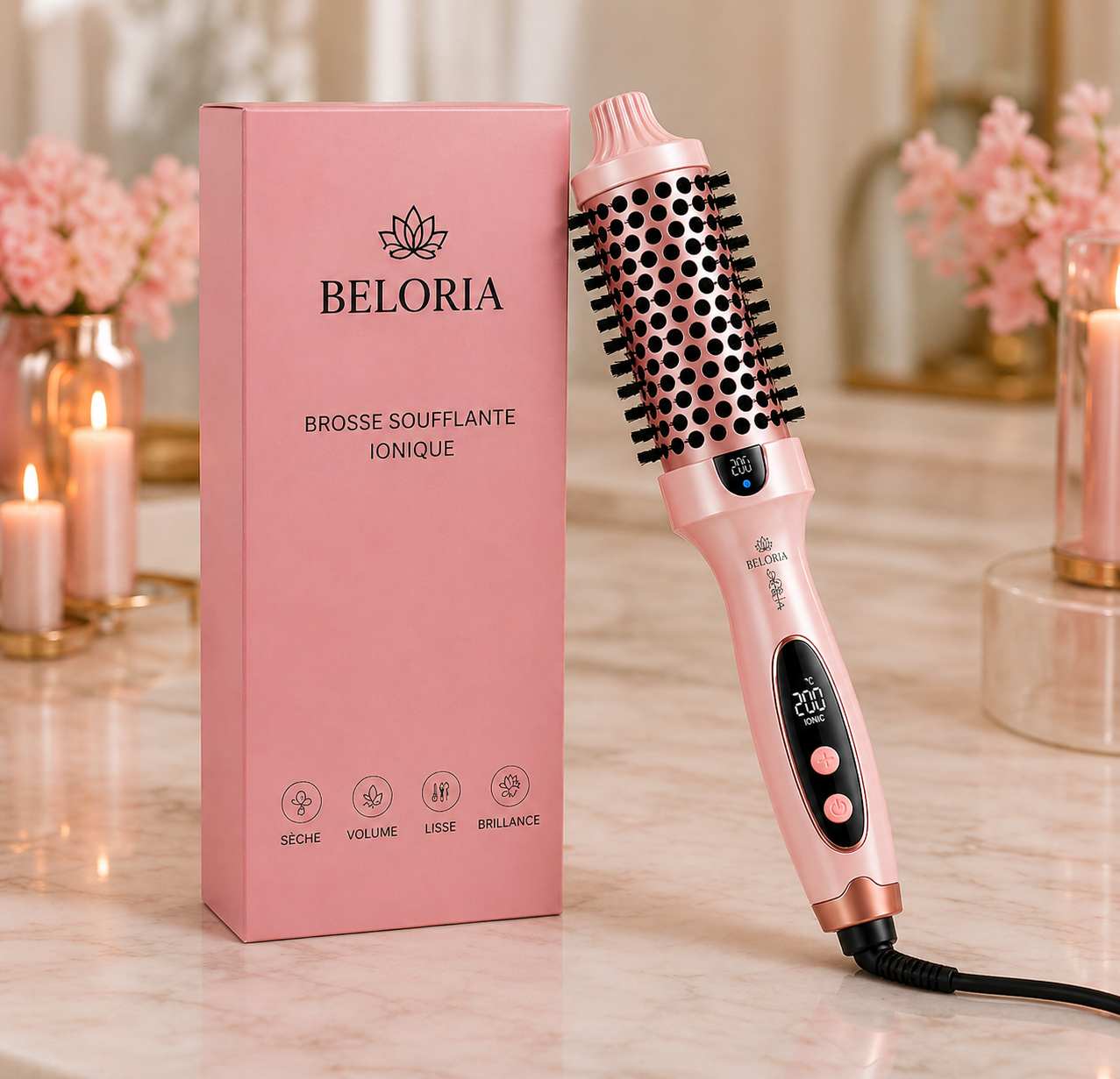Brosse Wavy Beloria™ – Ondulations naturelles sans effort