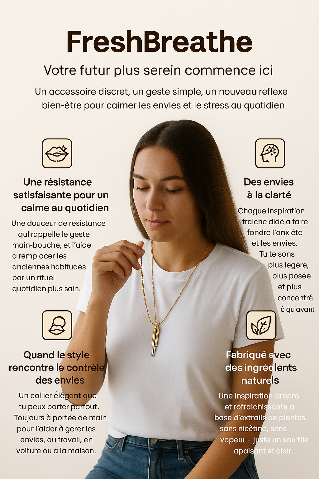 Breathing Necklace with Cotton Core